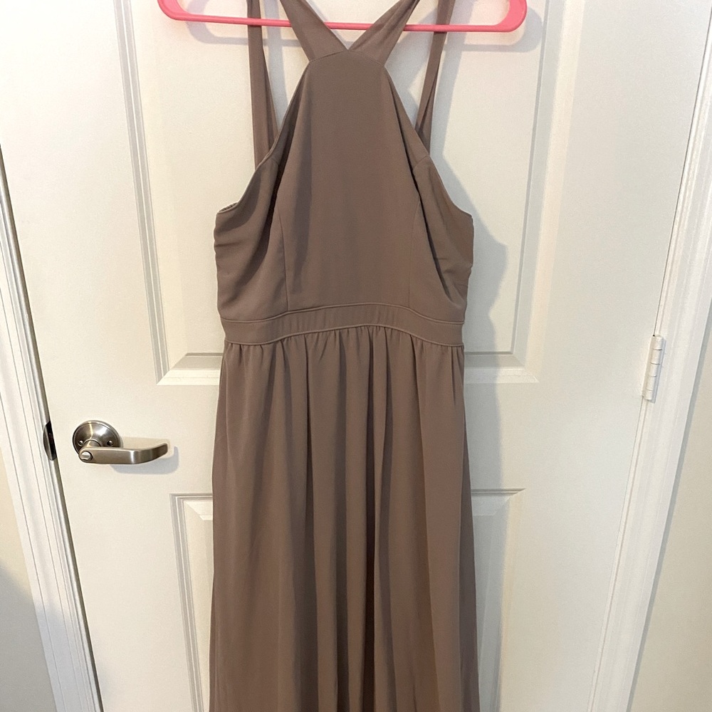 Lulus maxi dress, taupe